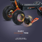 Trotineta Electrica OBARTER D5, Motor 5000W, Autonomie 120 km, Viteza 70 km/h, Acumulator 48V 35AH, Tractiune 2X2, Roti 12 inch, Pliabila, Ideala pentru Glovo/Tazz/Bolt, Negru