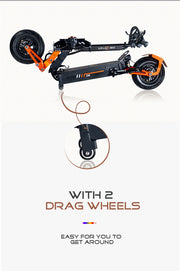 Trotineta Electrica OBARTER D5, Motor 5000W, Autonomie 120 km, Viteza 70 km/h, Acumulator 48V 35AH, Tractiune 2X2, Roti 12 inch, Pliabila, Ideala pentru Glovo/Tazz/Bolt, Negru