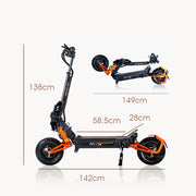 Trotineta Electrica OBARTER D5, Motor 5000W, Autonomie 120 km, Viteza 70 km/h, Acumulator 48V 35AH, Tractiune 2X2, Roti 12 inch, Pliabila, Ideala pentru Glovo/Tazz/Bolt, Negru