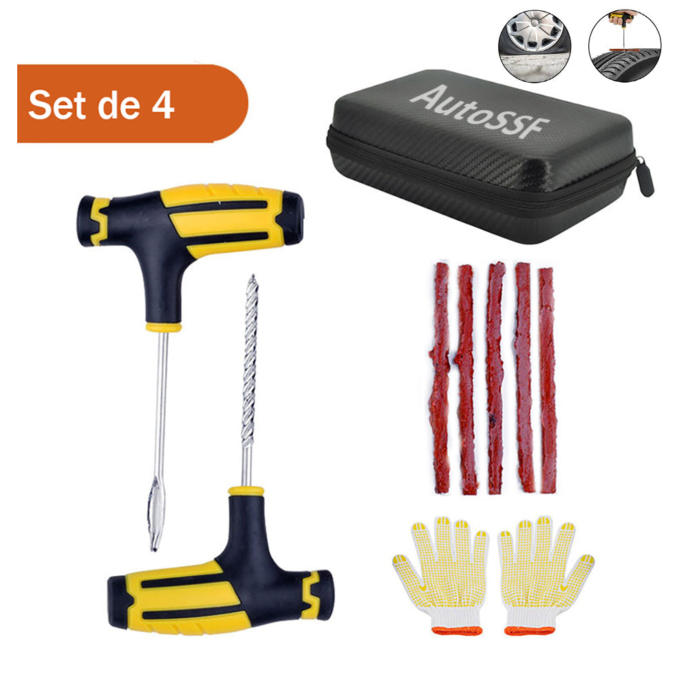 Set vulcanizare auto pentru reparatie pana anvelope, 4 piese