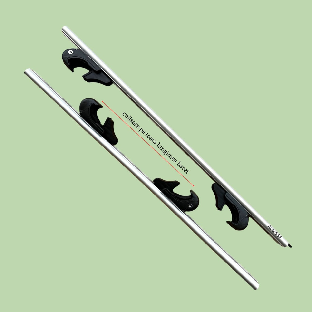 Bare portbagaj Nissan Qashqai +2 (NJ10) 2008-2013 , AutoSSF ® 004, aluminiu, cu cheie antifurt si garnituri, montare pe barele longitudinale