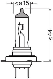 Bec H18 , OSRAM , 12V ,putere 65W