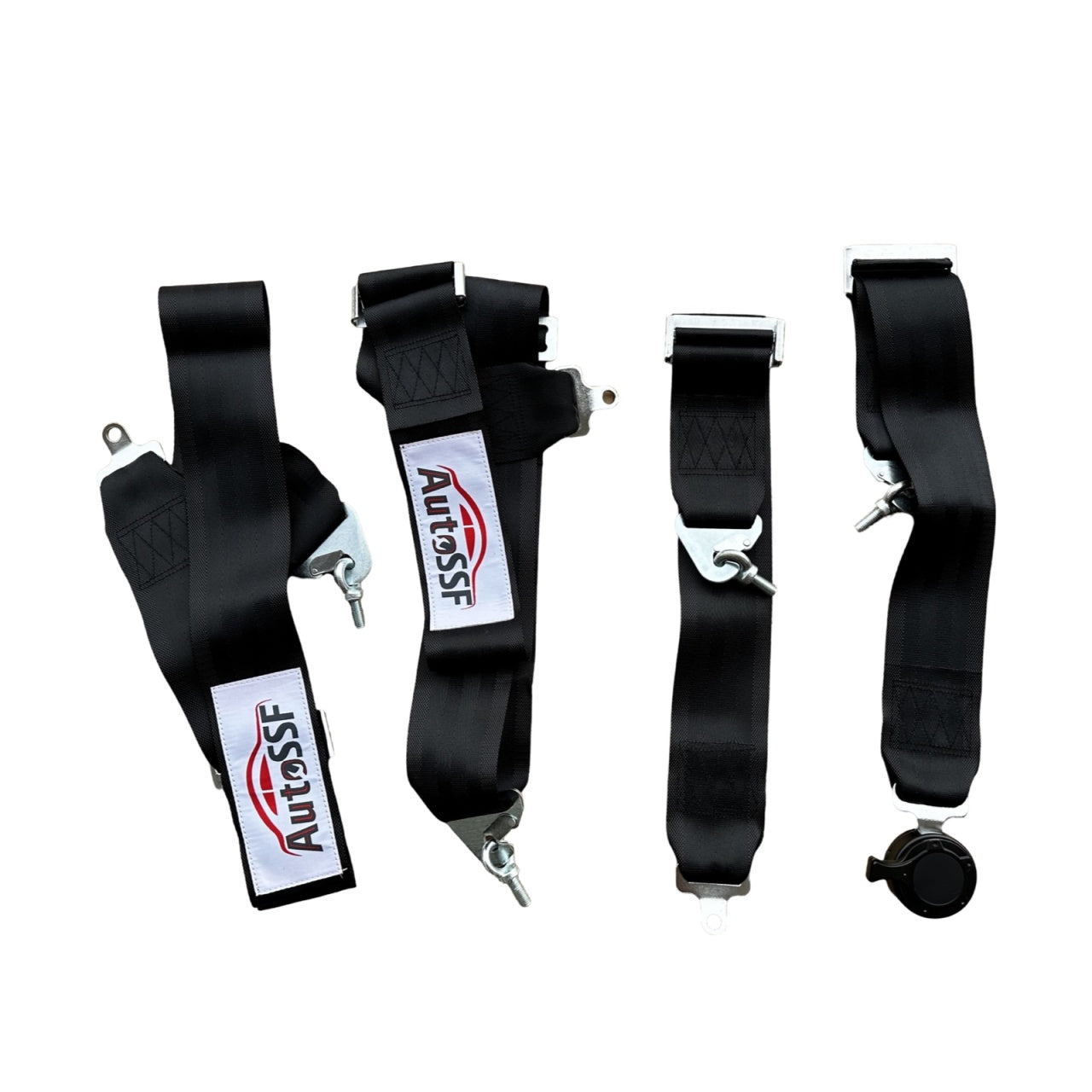 Centura de siguranta cu prindere in 4 puncte, AutoSSF ® latime 75 mm, reglabila, cu eliberare rapida, negru, pentru off-road, rally, dragracing, drifting, karting