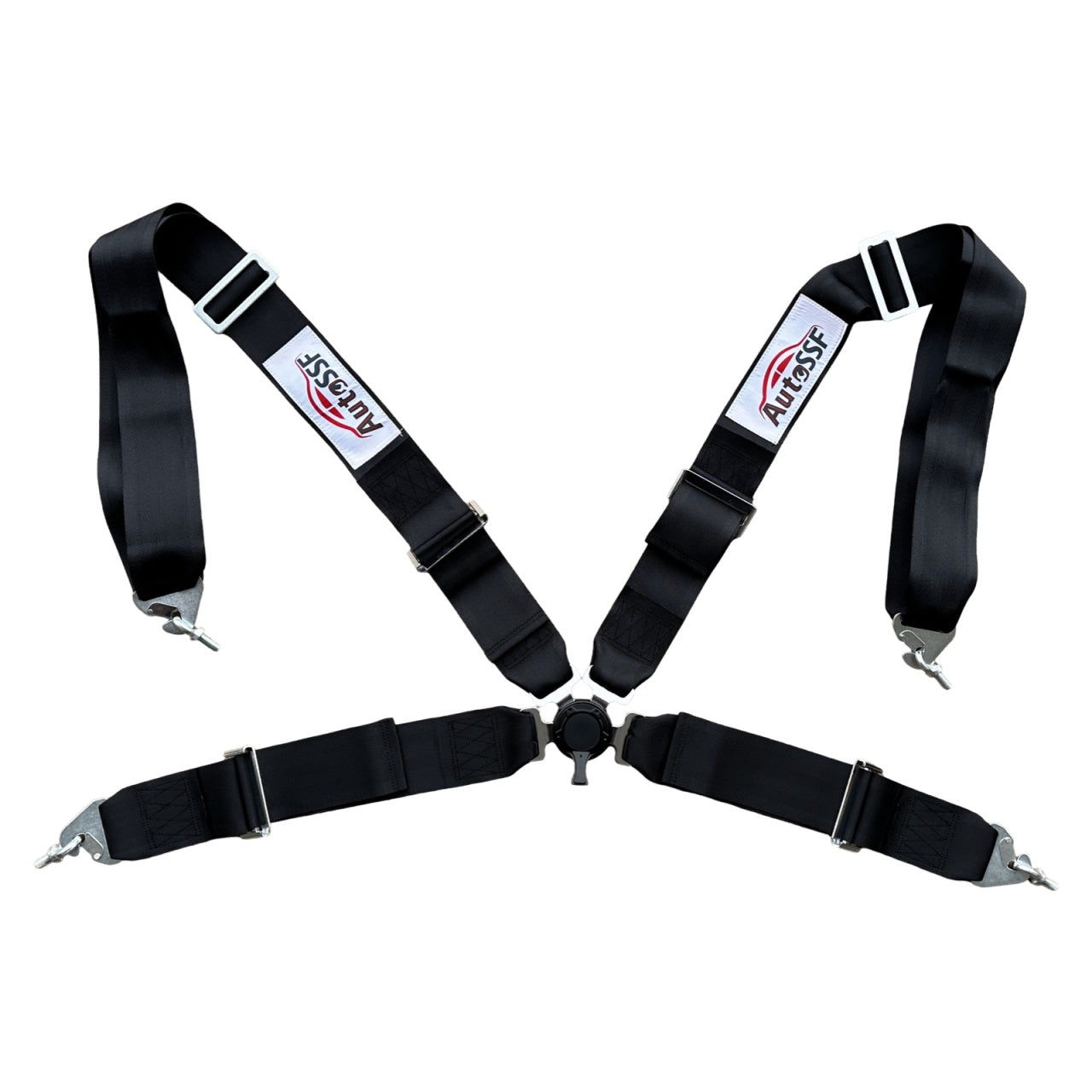 Centura de siguranta cu prindere in 4 puncte, AutoSSF ® latime 75 mm, reglabila, cu eliberare rapida, negru, pentru off-road, rally, dragracing, drifting, karting