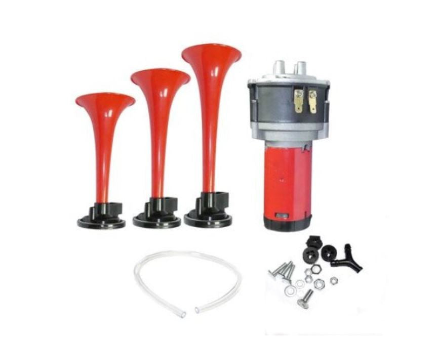 Claxon auto cu 3 goarne, muzical ,12V sunet puternic