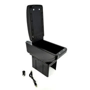 Cotiera auto universala reglabila cu leduri, usb ,suport pahar