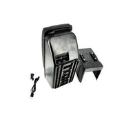 Cotiera auto universala reglabila cu leduri, usb ,suport pahar