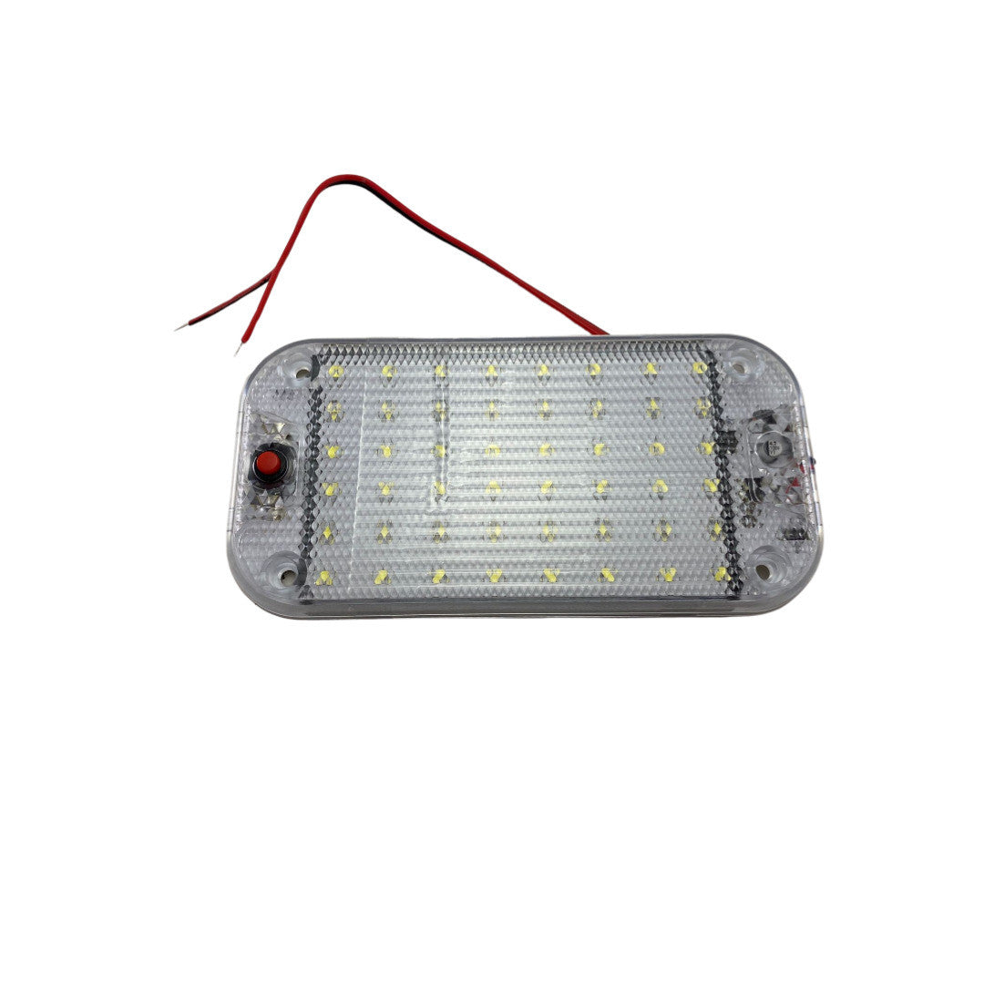 Lampa pentru interior AUTO/CASA cu LED cu buton ON/OFF /17cmx8cm/48SMD 12/24V