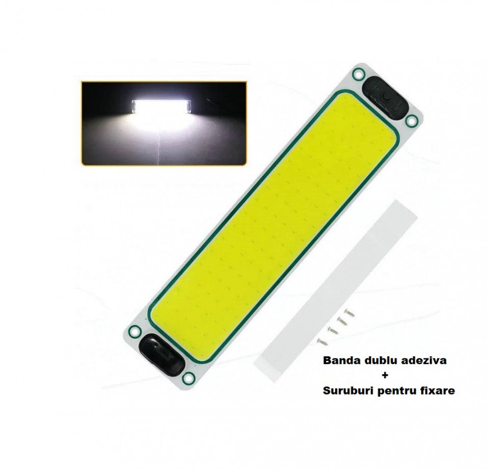 Lampa plafoniera /interior cu LED COB si intrerupator,compatibil 12 /24 V,lumina alba