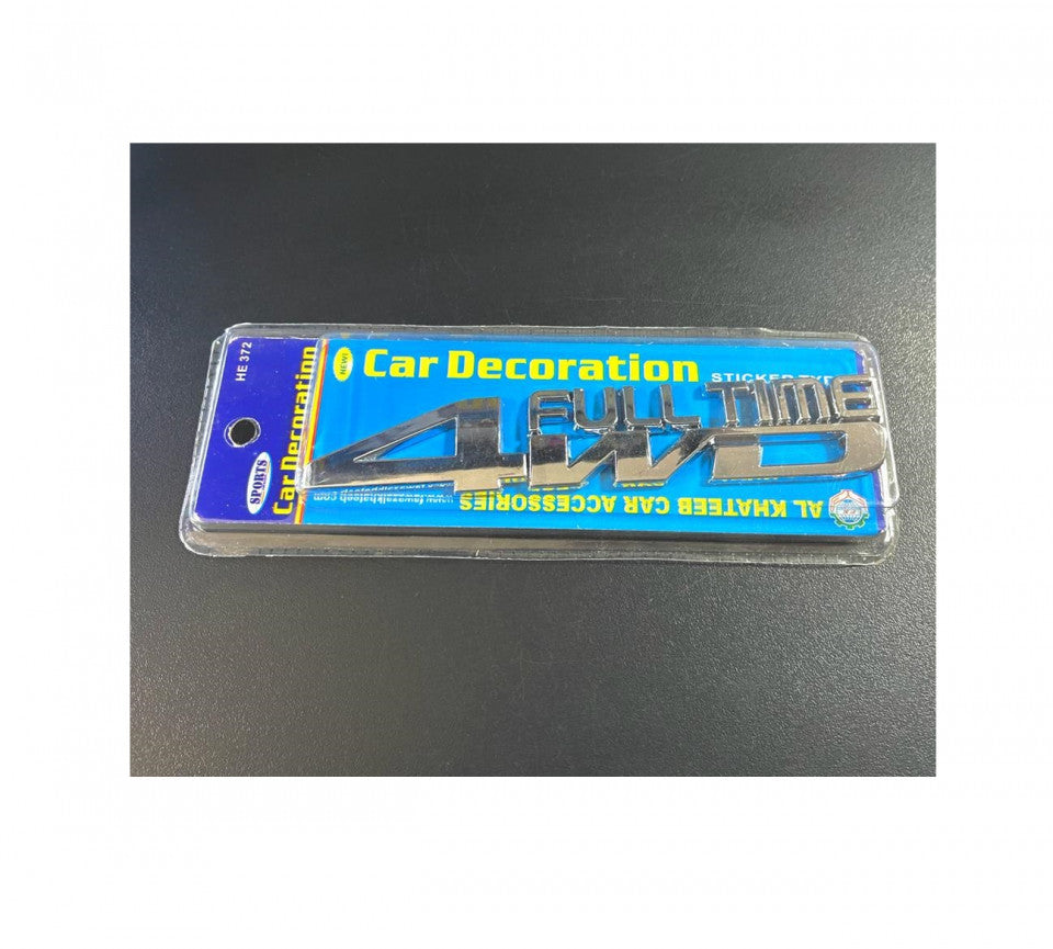 Ornament auto Four Wheel Drive cromat cu autoadeziv , 4AWD