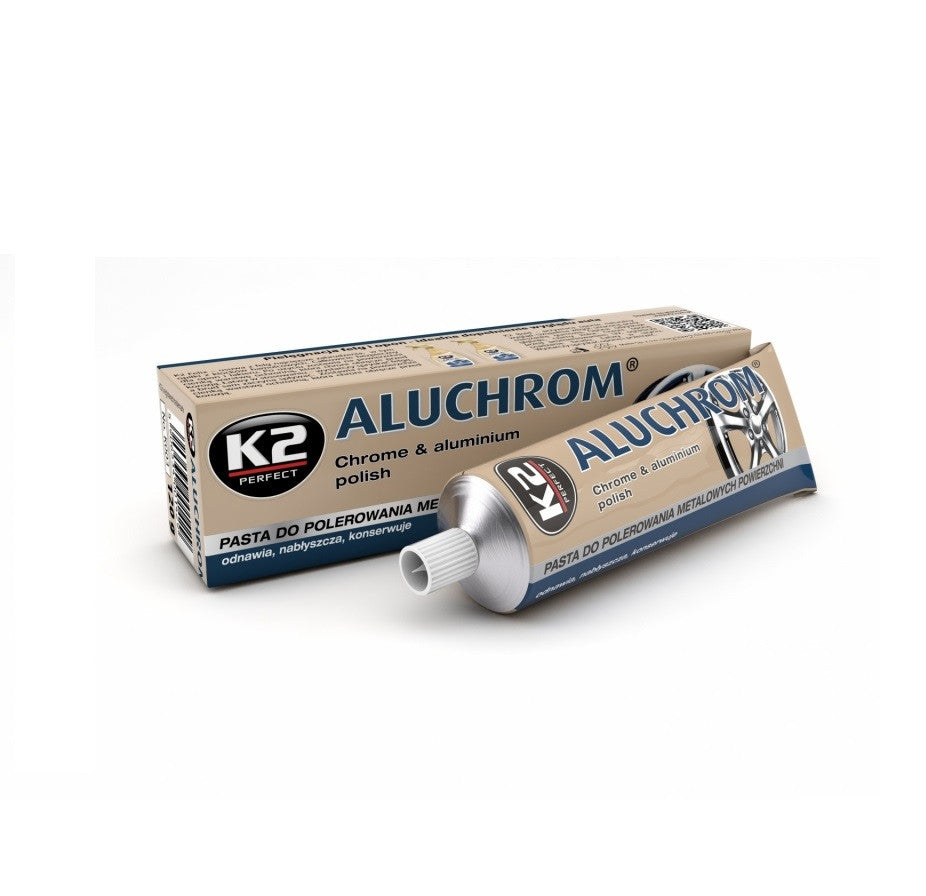 Pasta lustruit suprafete cromate K2 Aluchrom , polish, intretinere