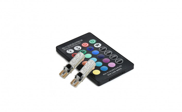 Set 2 Becuri Pozitie Colorat cu Telecomanda