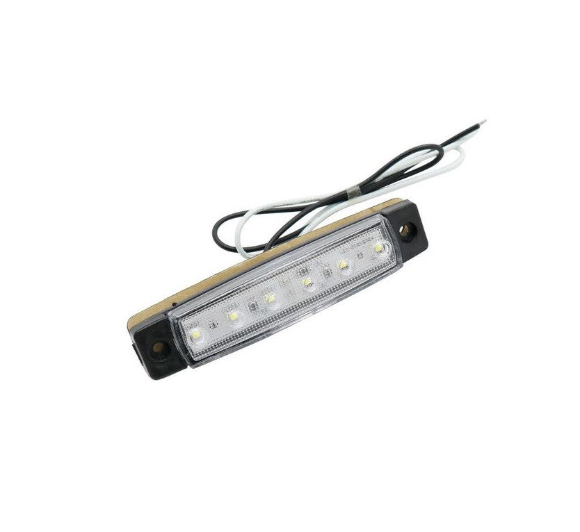 Set 2 bucati, lampa laterala 6 leduri 12V, pentru camioane, remorci, tractoare, lumina alba