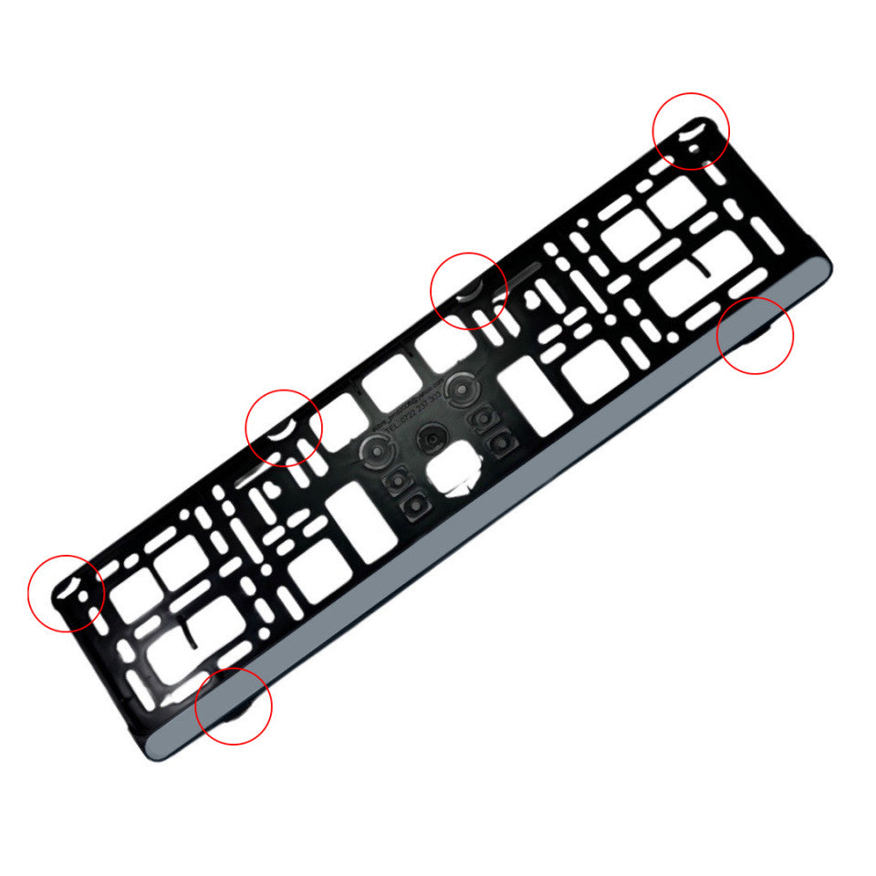 Set 2 x Suport numar inmatriculare slim, pentru JEEP, dimensiune standard, potrivire perfecta, plastic flexibil