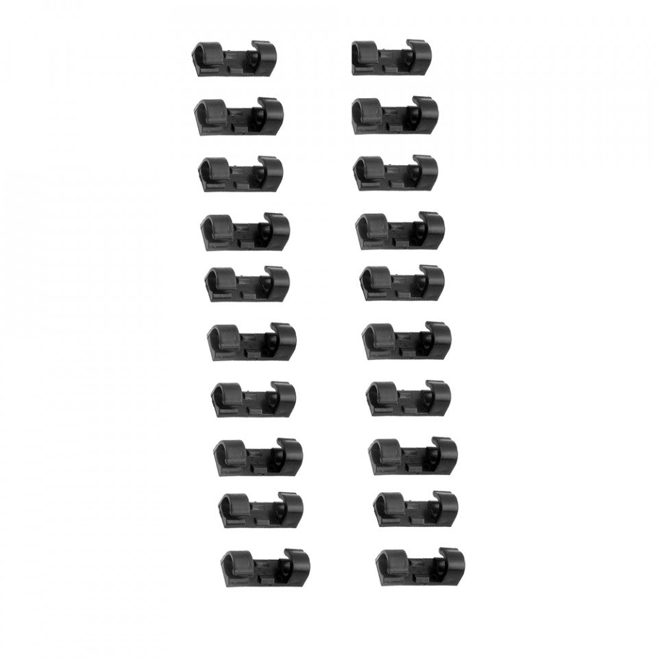 Set 20 cleme pentru fire, Plastic, 3x1 cm, NEGRE ,Foarte utile