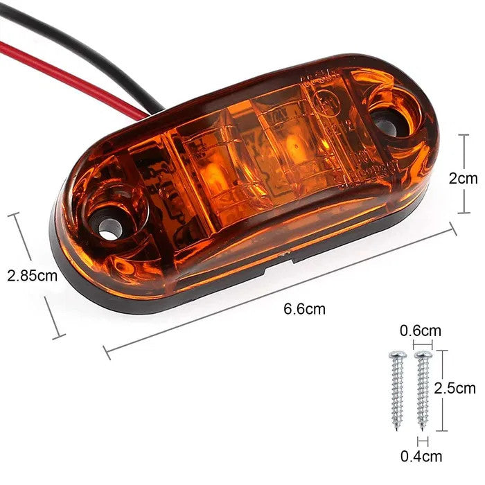 Set 4 Bucati Lampa Laterala LED,2 SMD,Rezistent la Apa