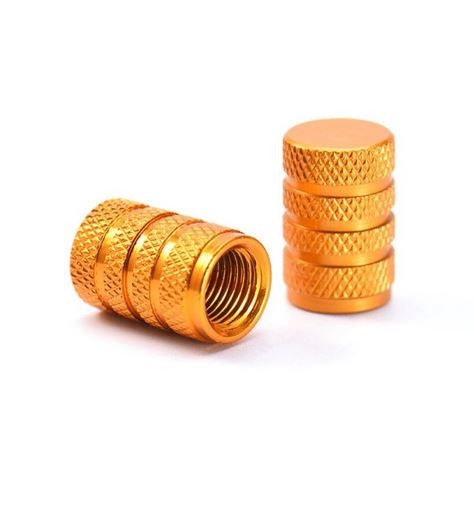 Set 4 capace valva universale 16x10 mm din metal, culoare portocaliu