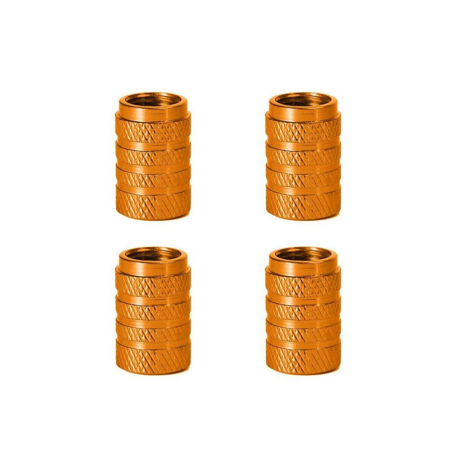 Set 4 capace valva universale 16x10 mm din metal, culoare portocaliu
