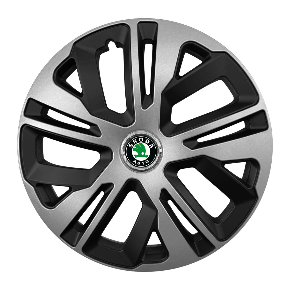 Set 4 capace 15 inch // Grafit Raven II, compatibil cu gama auto SKODA ,bi-color