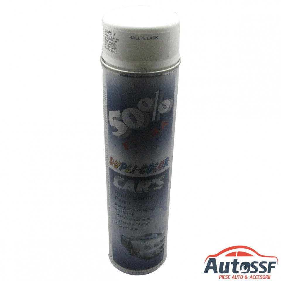 Spray universal de colorare,CAR'S + 50% EXTRA (culoare ALB METALIC/LUCIOS) 600ml