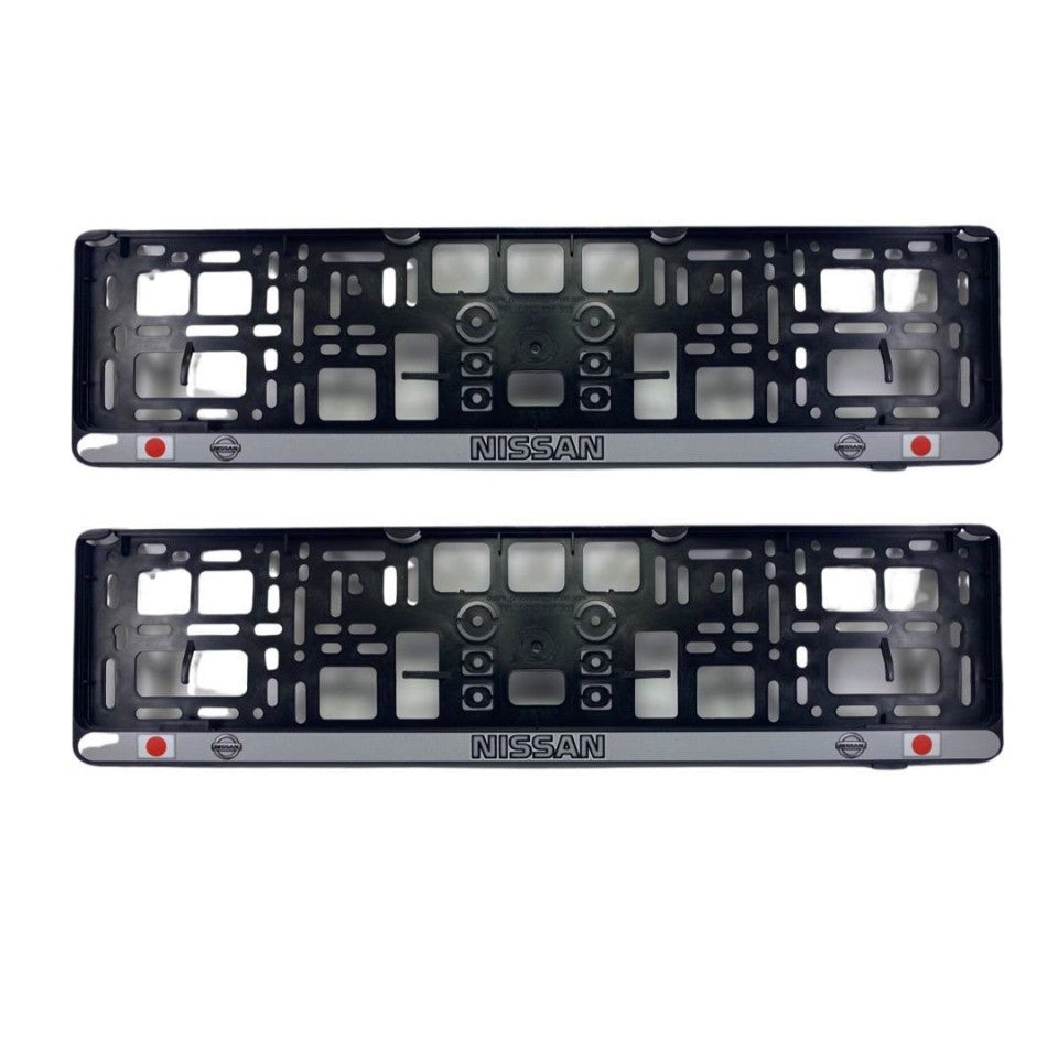 Suport numar inmatriculare personalizat NISSAN (set 2 buc)