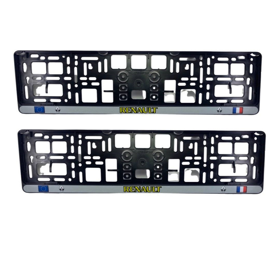 Suport numar inmatriculare personalizat Renault (set 2 buc)