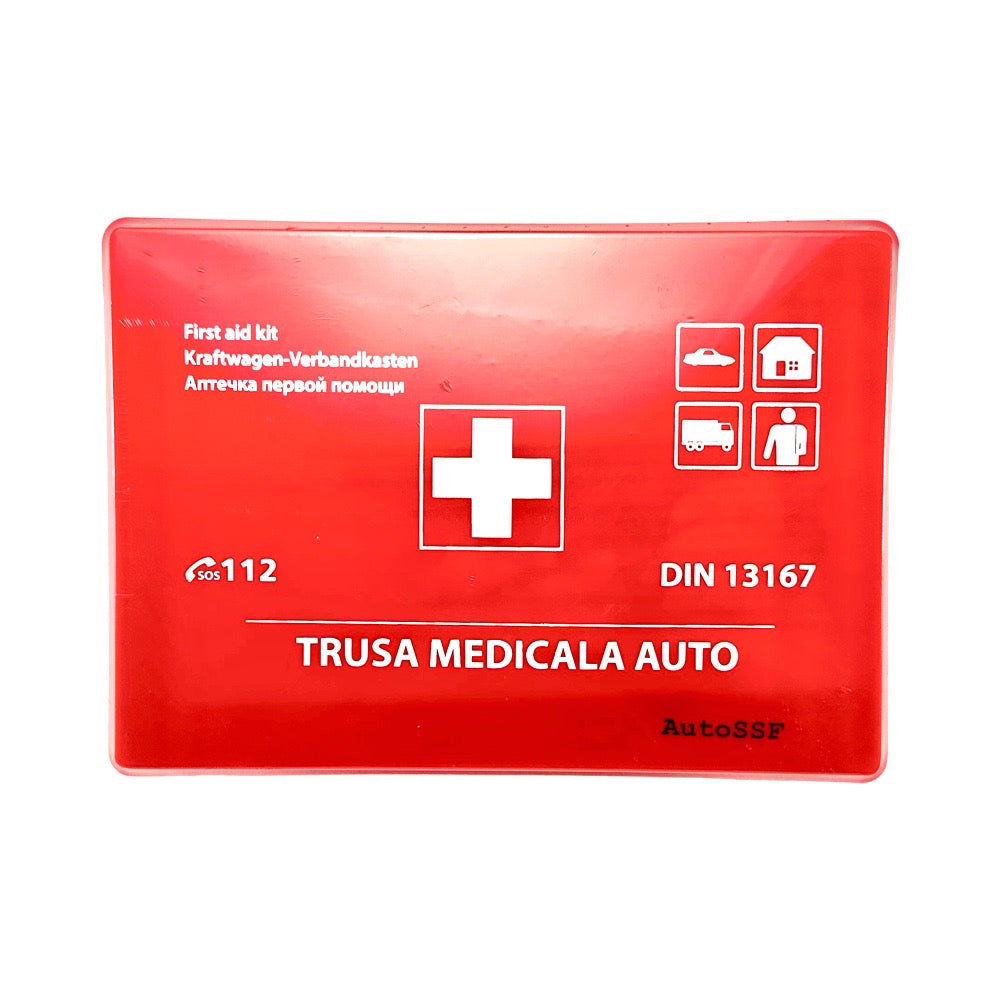 Trusa prim ajutor auto compacta, valabilitate 2029 ,DIN13164