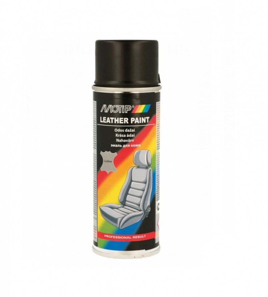 Vopsea pentru piele MOTIP Leather Paint, negru, 200ml