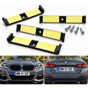 Set Suport Număr Auto Ultra Slim, 4 Bucăți pentru 2 Plăcuțe, Fără Ramă, Fixare Discretă