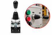 Comutator Joystick Industrial cu 2 Poziții și Revenire Automată, 2 Contacte NO, 400V, 10A, Manetă de Comandă pentru Utilaje și Panouri Electrice