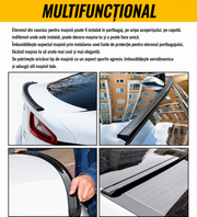 Eleron auto universal din cauciuc Negru Lucios pentru portbagaj sau luneta, 150 cm x 3.5 cm