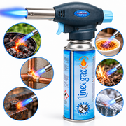 Arzător Portabil Tip Pistol, cu 1 Butelie Gaz 227 g Inclusă, Aprindere Piezo, Temperatură 1300°C