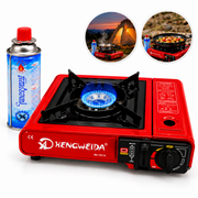 Aragaz Portabil Camping cu Gaz, 1 Butelie 400 ml, Aprindere Piezo Automata, 2.2 kW