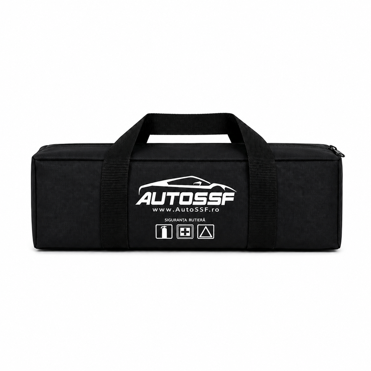 Geantă Organizare Portbagaj Auto, pentru Kit Siguranta, Cabluri, Unelte și Accesorii, Material Rezistent, Neagră AutoSSF®