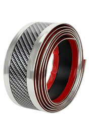 Bandă auto universală din carbon 5D, protecție exterioară, pentru praguri și uși, lățime 3cm, lungime 1M
