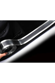 Bandă auto universală din carbon 5D, protecție exterioară, pentru praguri și uși, lățime 5cm, lungime 1M