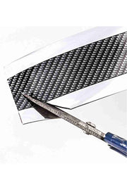 Bandă auto universală din carbon 5D, protecție exterioară, pentru praguri și uși, lățime 5cm, lungime 1M