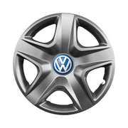 Set 4 capace roti potrivite jantelor de 16 inch compatibile VOLKSWAGEN, Model - 418, Sigla Albastra