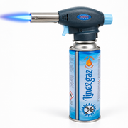 Arzător Portabil Tip Pistol, cu 1 Butelie Gaz 227 g Inclusă, Aprindere Piezo, Temperatură 1300°C