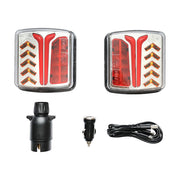 Kit 2 Lămpi LED Wireless pentru Remorcă - Reîncărcabile, Magnetice, pentru Remorci, Camioane și Rulote