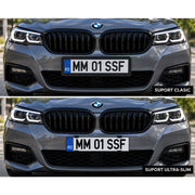 Set Suport Număr Auto Ultra Slim, 4 Bucăți pentru 2 Plăcuțe, Fără Ramă, Fixare Discretă