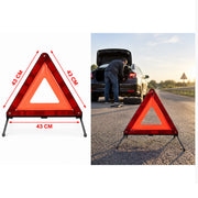 Triunghi reflectorizant auto, omologat ECE R27, pliabil, 43 x 43 x 43 cm