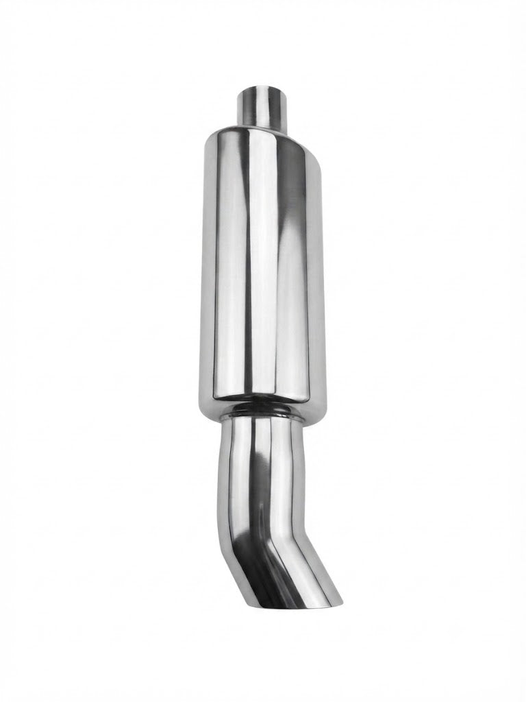 Tobă Sport Universală Auto – Full Chrome (Slash Cut / Turn Down), AutoSSF