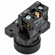Buton Comandă STOP Industrial, Roșu, cu Revenire Automată, Contact 1NC, 400V/10A, LAY5, Breckner Germany