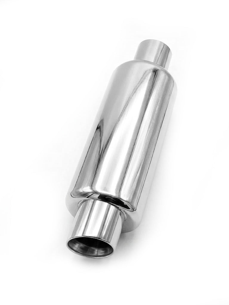 Tobă Sport Universală Auto & Moto, Full Chrome – Slash Cut, Silencer Reglabil, AutoSSF