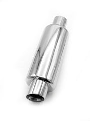 Tobă Sport Universală Auto & Moto, Full Chrome – Slash Cut, Silencer Reglabil, AutoSSF