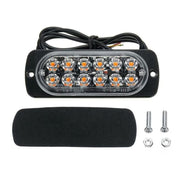 Stroboscop LED Galben 12 LED-uri, 12V–24V, 15 Moduri Flash, IP65, Lumina de Avertizare pentru Camion, Platformă Auto, ATV, Tractor și Utilaje