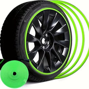 Banda de protectie pentru jante cu lipire dubla - 8m, culoare verde