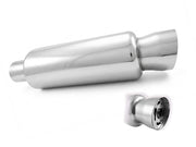 Tobă Sport Universală Auto & Moto, Full Chrome – Tapered slash cut, Silencer Reglabil, AutoSSF