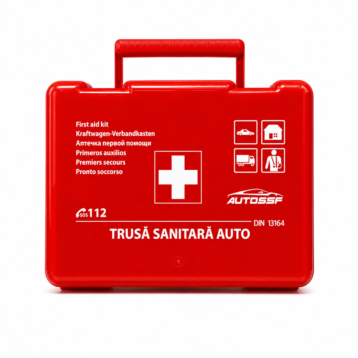 Trusa medicala auto, omologata DIN 13164, valabilitate 5 ani, AutoSSF